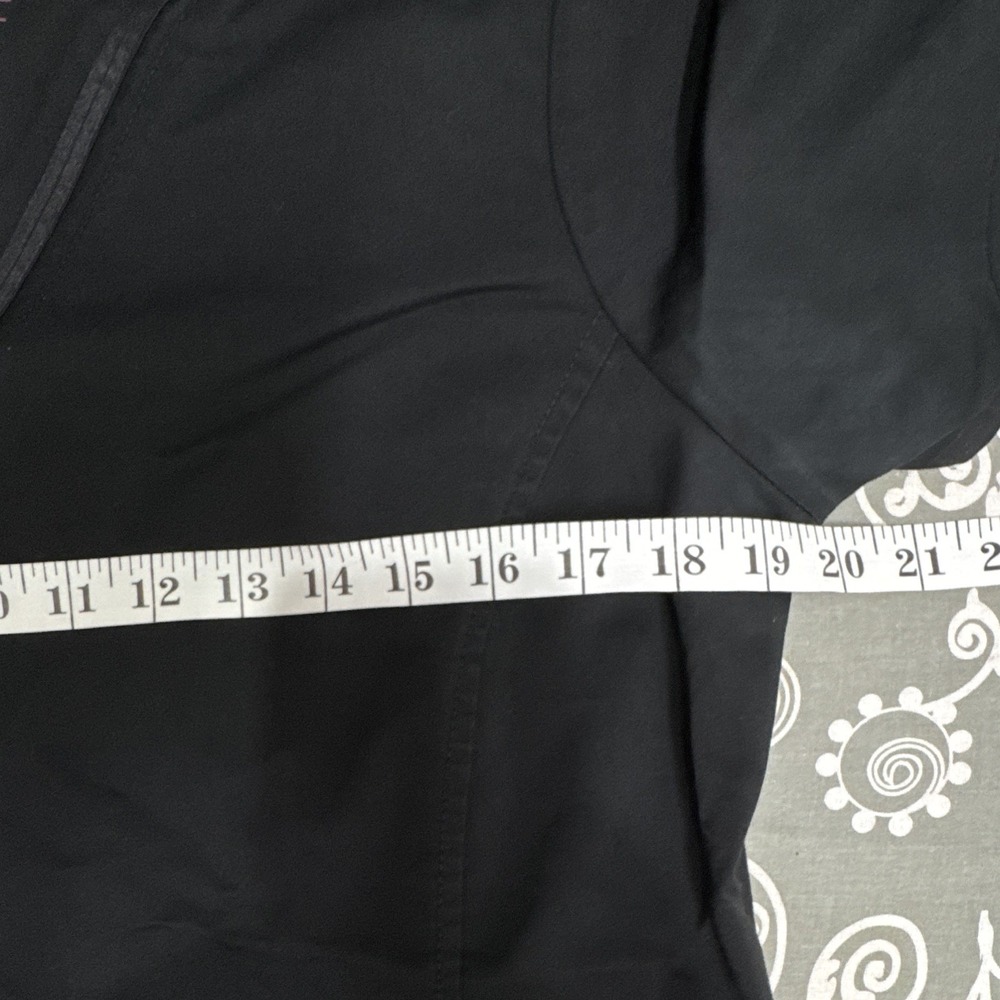 Purple Label Healing Hands Women's M Black Solid Medical Scrub Top - Picture 9 of 13